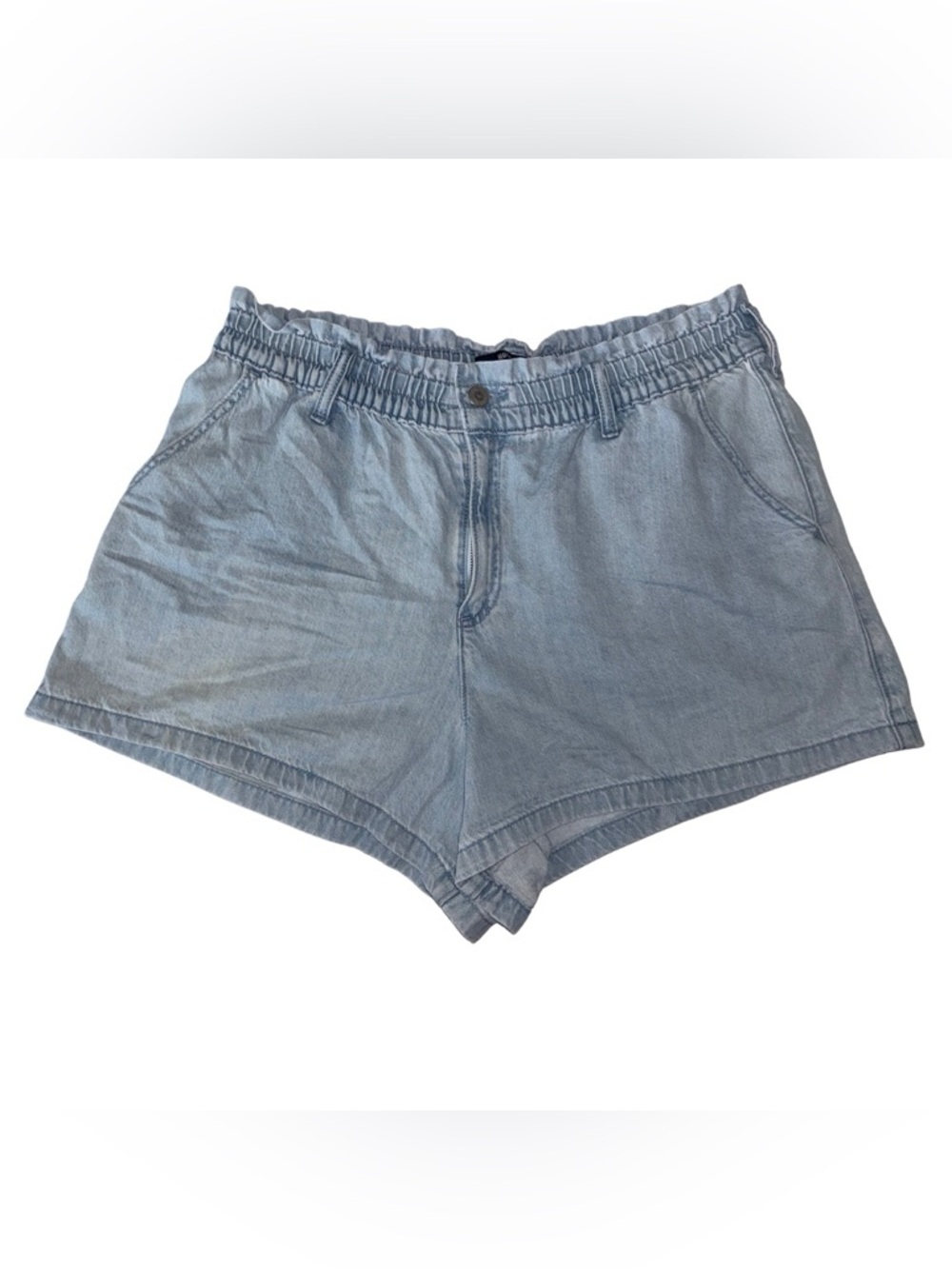 Hollister Light Blue Women's Denim Pull-On Shorts